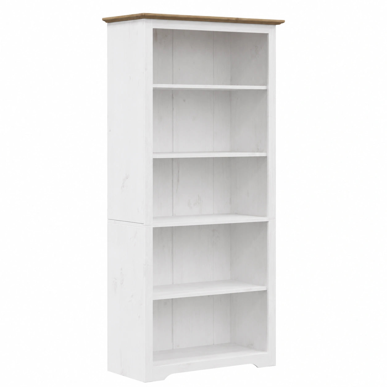 Estantería de Madera de Pino con 5 Estantes para Oficina y Hogar, Color Marrón