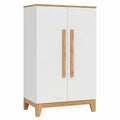 Armario Infantil Malia de VitaliSpa, Blanco y Artesano, 70x120cm, Ideal para Ropa de Niños