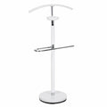 Mueble Auxiliar de Metal y Madera Blanco y Cromado 40x30x115 cm