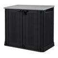 Cobertizo de Jardín Exterior Keter Sio Nova 880L, 132x71.5x113.5 cm, Gris
