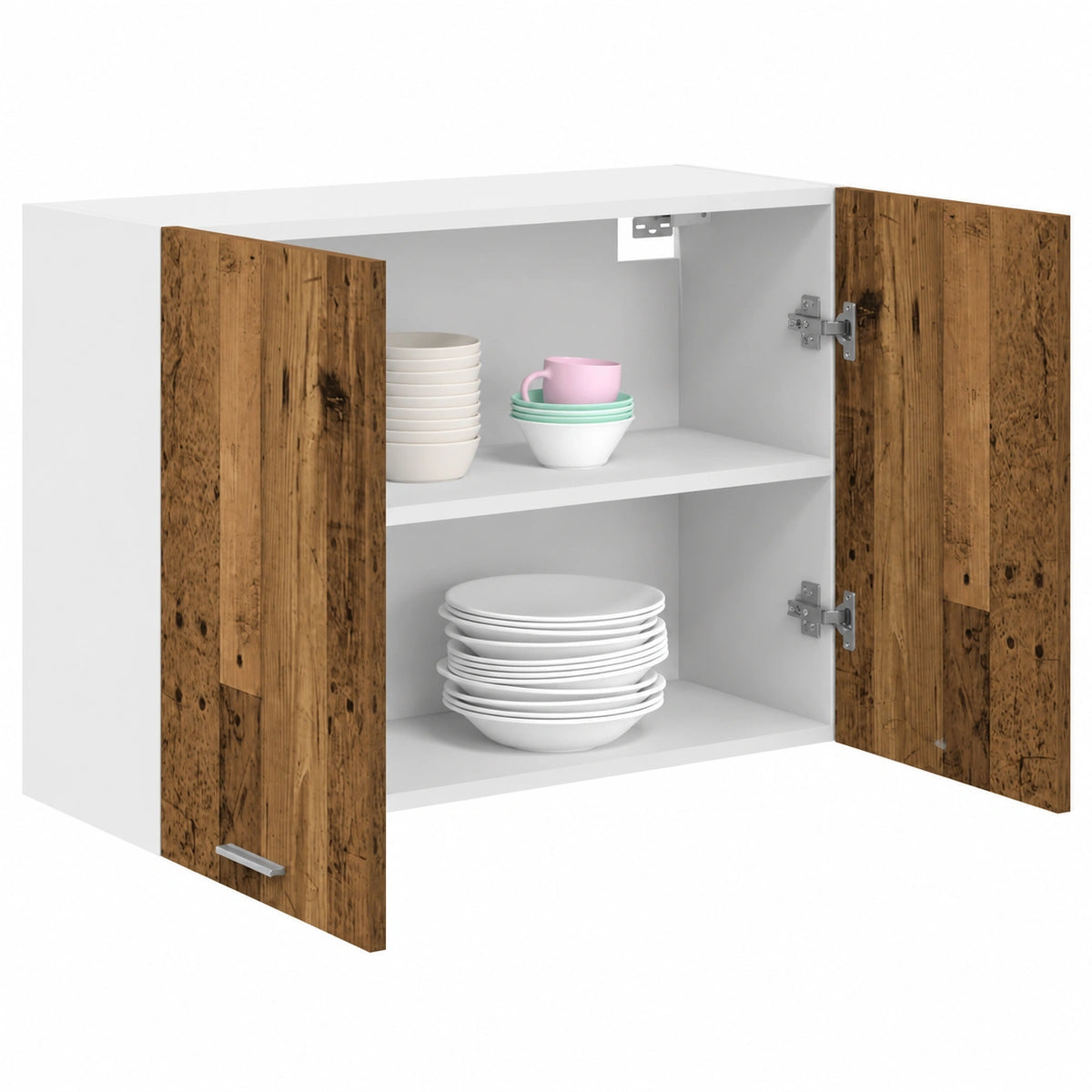 Armario Colgante de Madera Envejecida 80x31x60 cm para Cocina