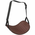 Reposapiés portátil de viaje 42x26 cm, cojín ajustable de cuña con soporte de pierna en cuero sintético suave