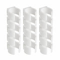 Protectores de Pies en U para Muebles, Almohadillas Antideslizantes, 20 Piezas, Blanco, para Tubos Redondos de 38-42 mm