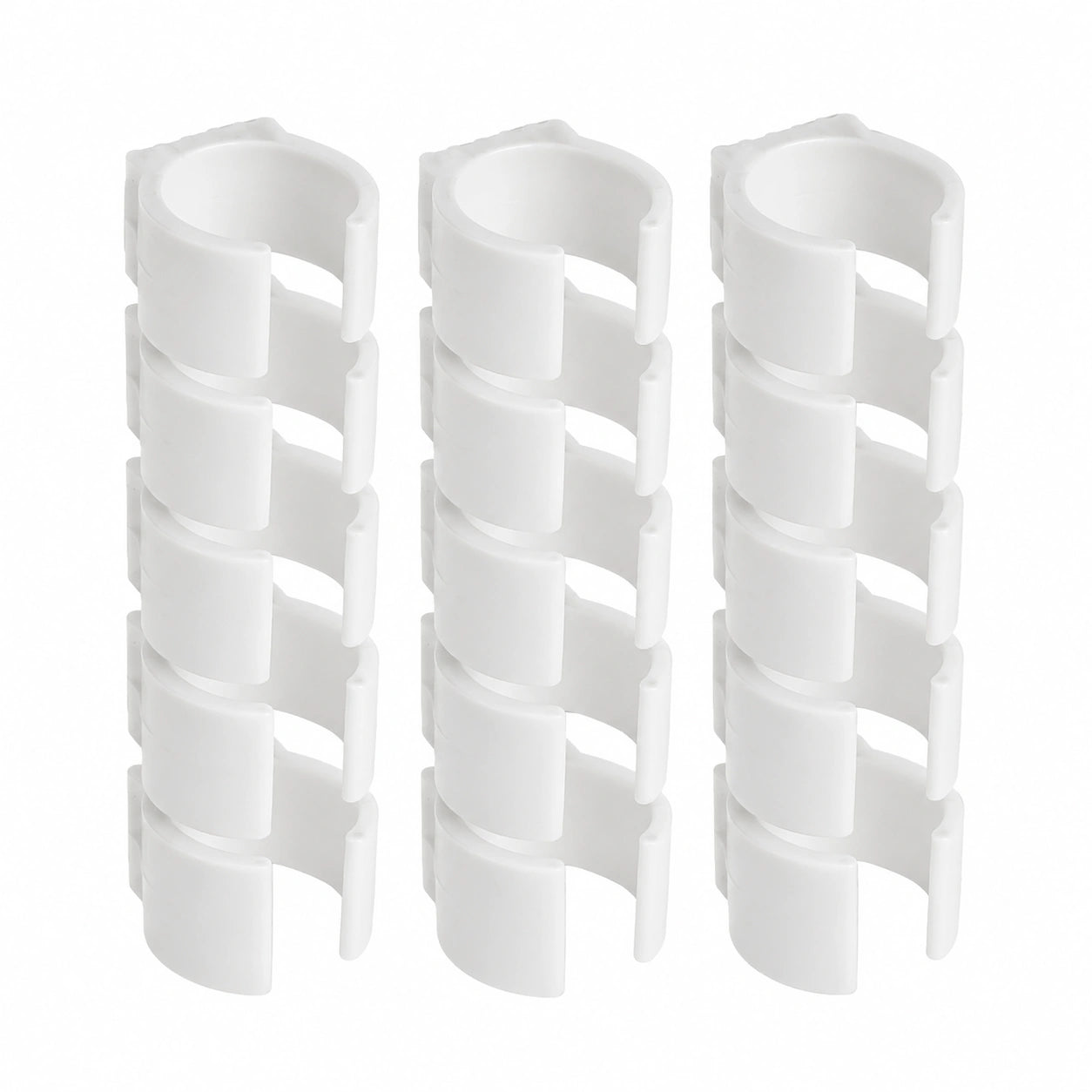 Protectores de Pies en U para Muebles, Almohadillas Antideslizantes, 20 Piezas, Blanco, para Tubos Redondos de 38-42 mm