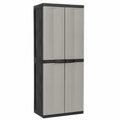 Toomax - Armario de Almacenamiento para Escobas, Negro, 65x37x165 cm