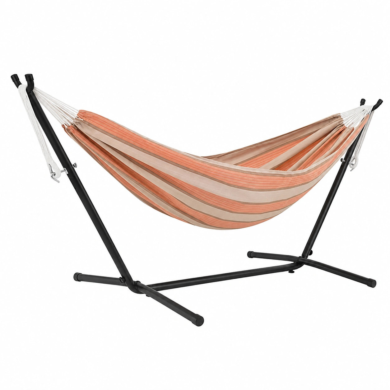 Silla Colgante para Jardín y Acampada, Soporte Metálico, Columpio Brasileño de Playa