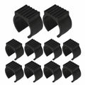 Protectores Antideslizantes para Patas de Silla y Soportes de Hamaca en Forma de U, Negro, 20 Unidades